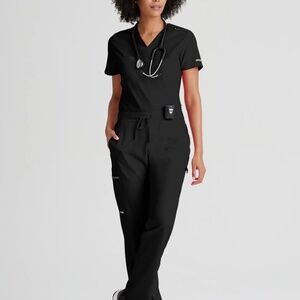 XXL Grey's Anatomy Women's Short Sleeve Black Scrub Top